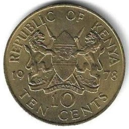 Quenia -10 Centimos 1978 (Km# 11)