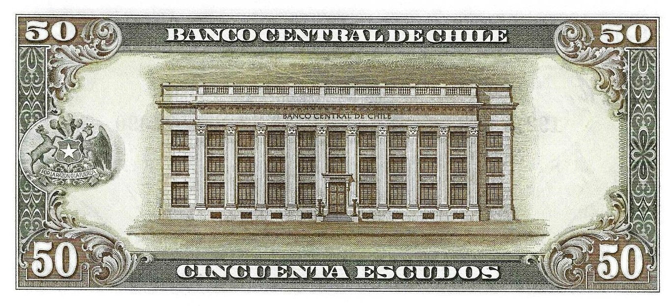 Chile - 50 Escudos 1967 (Pick# 140b)