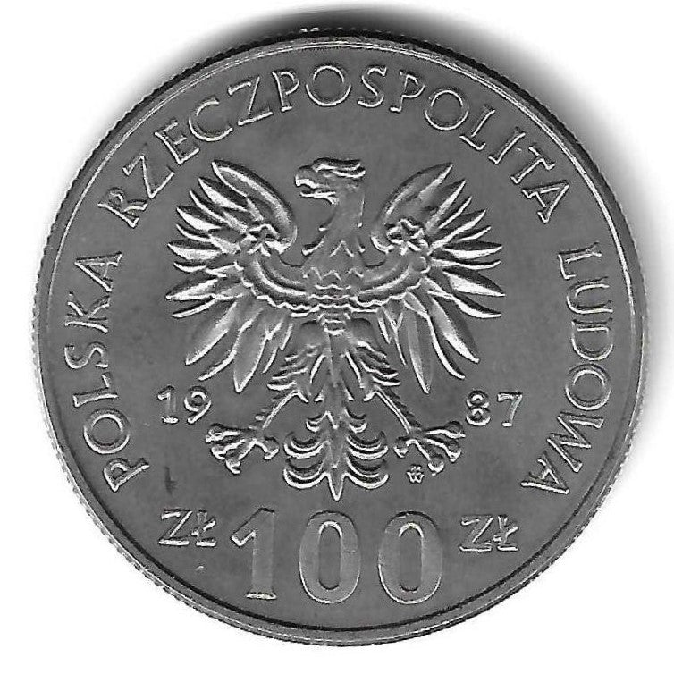 Polonia - 100 Zlotych 1987 (Km# 167) Casimir III The Great