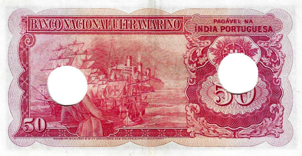 India Portuguesa - 50 Rupias 1945 (# 38)