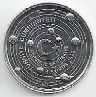 Turquia - 1 Kurus 2022 (Km# 1536) Jupiter