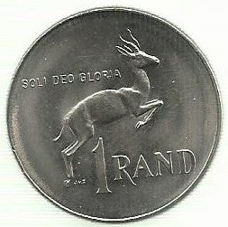 Africa-Sul - 1 Rand 1977 (Km# 88a)