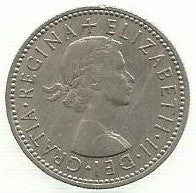 Inglaterra - 1 Shilling 1956 (Km# 904)