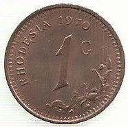 Rodesia - 1 Cent 1970 (Km# 10)