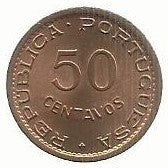 S.T. Principe - 50 Centavos 1962 (Km# 17.1)