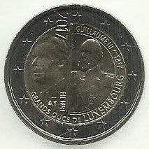 Luxemburgo - 2 Euro 2017 (Km# 148) 200º Anivº G.Duque Guilherme III
