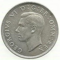 Inglaterra - 2 Shillings 1939 (Km# 855)