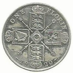 Inglaterra - 1 Florin 1920 (Km# 817a)