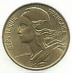 França - 5 Centimos 1973 (Km# 933)