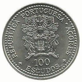 Portugal - 100$00 1986 (Km# 45)     Xº Anivº Aut. Açores