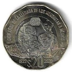 Mexico - 20 Pesos 2022 (Km# ..) Chegada Menonitas