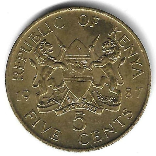 Quenia - 5 Centimos 1987 (Km# 17)