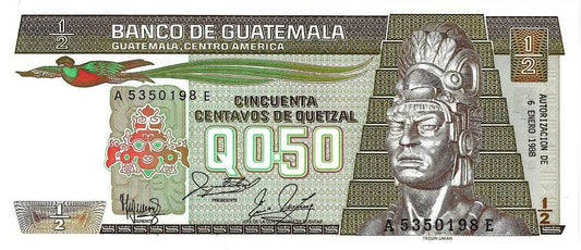 Guatemala - 50 Centavos 1988 (# 65)