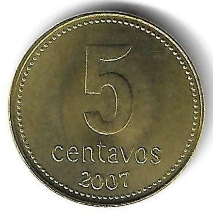 Argentina - 5 Centavos 2007 (Km# 109b)