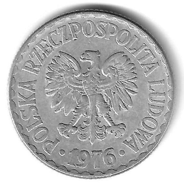 Polónia - 1 Zloty 1976 (Km# 49.1)