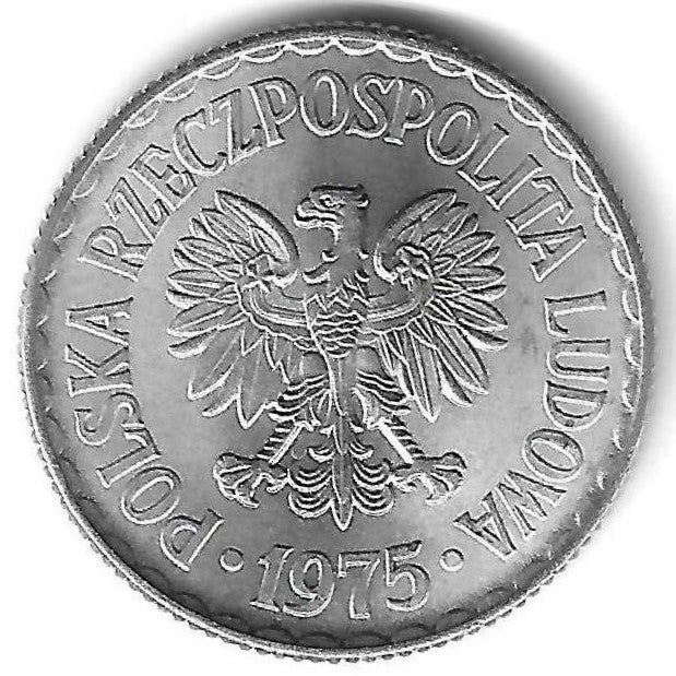 Polónia - 1 Zloty 1975 (Km# 49.1)