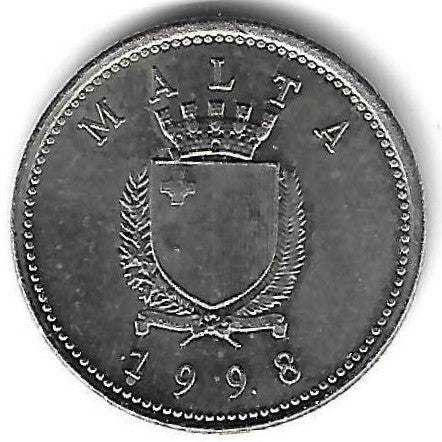 Malta - 25 Centimos 1998 (Km# 97)