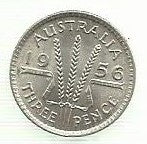 Australia - 3 Pence 1956 (Km# 57)
