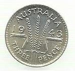 Australia - 3 Pence 1943 (Km# 37)