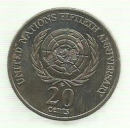 Australia - 20 Centimos 1995 (Km# 295) Nações Unidas