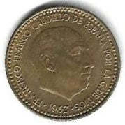 Espanha - 1 Peseta 1963 (Km# 775)