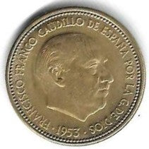 Espanha - 2.50 Pesetas 1954 (Km# 785)