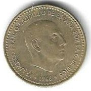 Espanha - 1 Peseta 1974 (Km# 796)