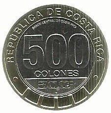 Costa Rica - 500 Colones 2021 (Km# ..) Independencia