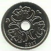 Dinamarca - 1 Krone 2017 (Km# 873)