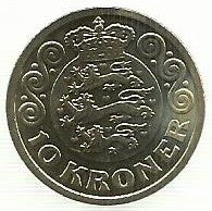 Dinamarca - 10 Kroner 2019 (Km# 954)