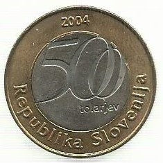 Eslovénia - 500 Tolarjev 2004 (Km# 57) Jurij Vega
