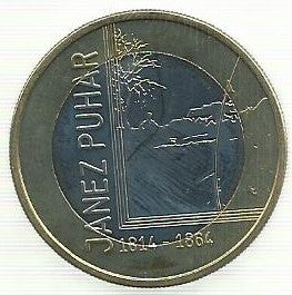 Eslovénia - 3 Euro 2014 (Km# 118) Janez Puhar