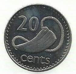 Fiji - 20 Cents 2000 (Km# 53a)