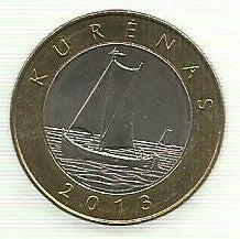 Lituania - 2 Litai 2013 (Km# 188) Kurenkahn