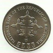 Macedonia - 1 Denar 2000 (Km# 27)