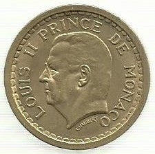 Monaco - 2 Francos 1945 (Km# 121a)