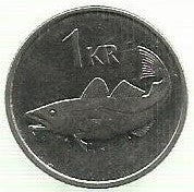 Islandia - 1 Krona 1994 (Km# 27a)