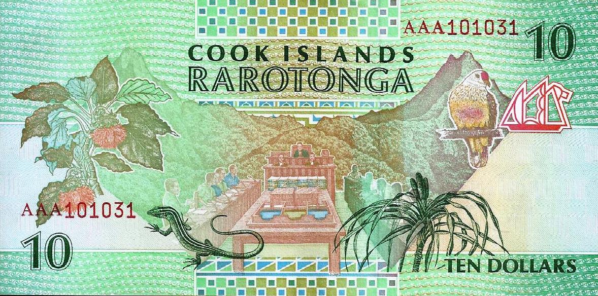 Ilhas cook - 10 Dolares 1992 (# 8a)