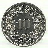 Suiça - 10 Rappen 2012 (Km# 27)