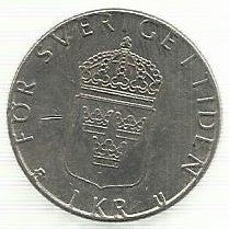 Suecia - 1 Krona 1979 (Km# 852)