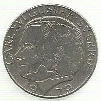 Suecia - 1 Krona 1979 (Km# 852)