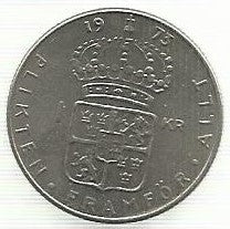 Suécia - 1 Krona 1973 (Km# 826a)