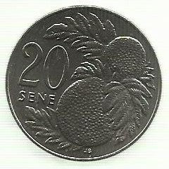 Samoa e Sisifo - 20 Sene 2000 (Km# 16)