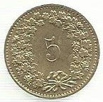 Suiça - 5 Rappen 1983 (Km# 26c)