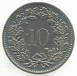 Suiça - 10 Rappen 1980 (Km# 27)