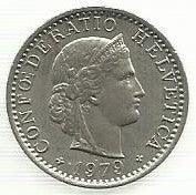 Suiça - 20 Rappen 1979 (Km# 29a)