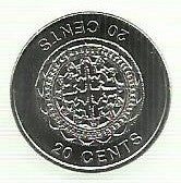 Ilhas Salomao - 20 Centimos 2012 (Km# 236)