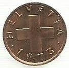 Suiça - 1 Rappen 1973 (Km# 46)