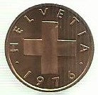 Suiça - 1 Rappen 1976 (Km# 46)