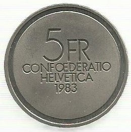 Suiça - 5 Francos 1983 (Km# 62) Ernest Ansermet